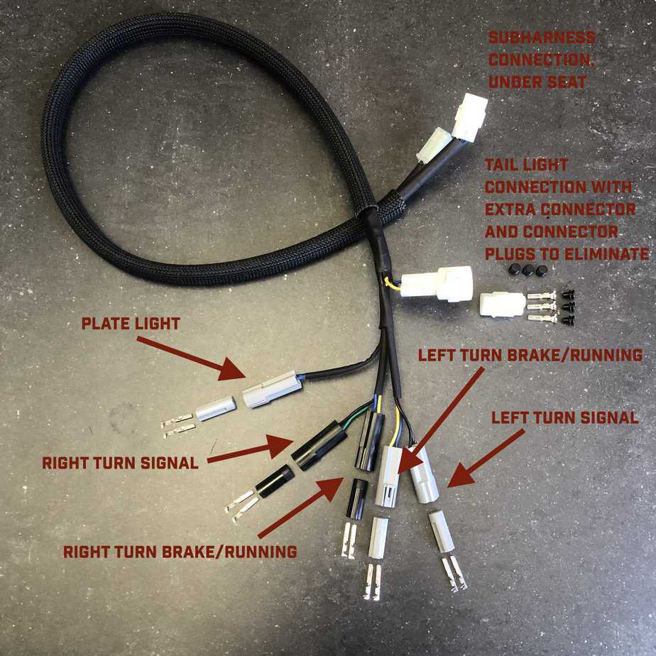 MDU 4-Wire Conversion Rear Subharness Replacement for the Yamaha Bolt ...